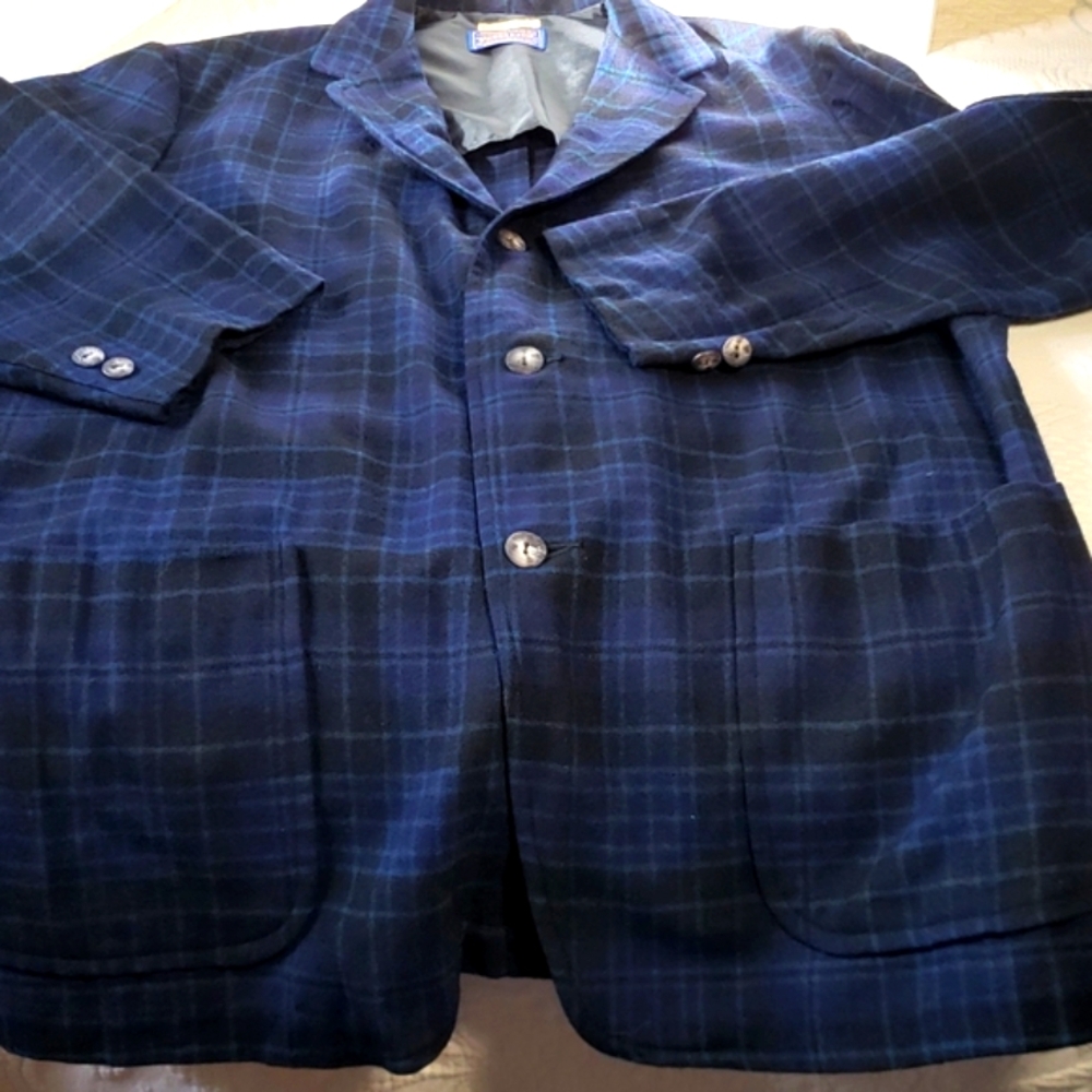 Vintage Pendleton Rodney Lhyle Wool Lounge Jacket… - image 1